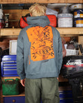 Dusty Blue Hoodie With Print Error