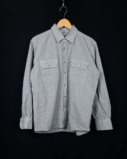 UPCYCLED JAPANESE WORKWEAR BUTTON-UP