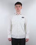 UPCYCLED VINTAGE BUTTON-UP WITH ONI PRINT