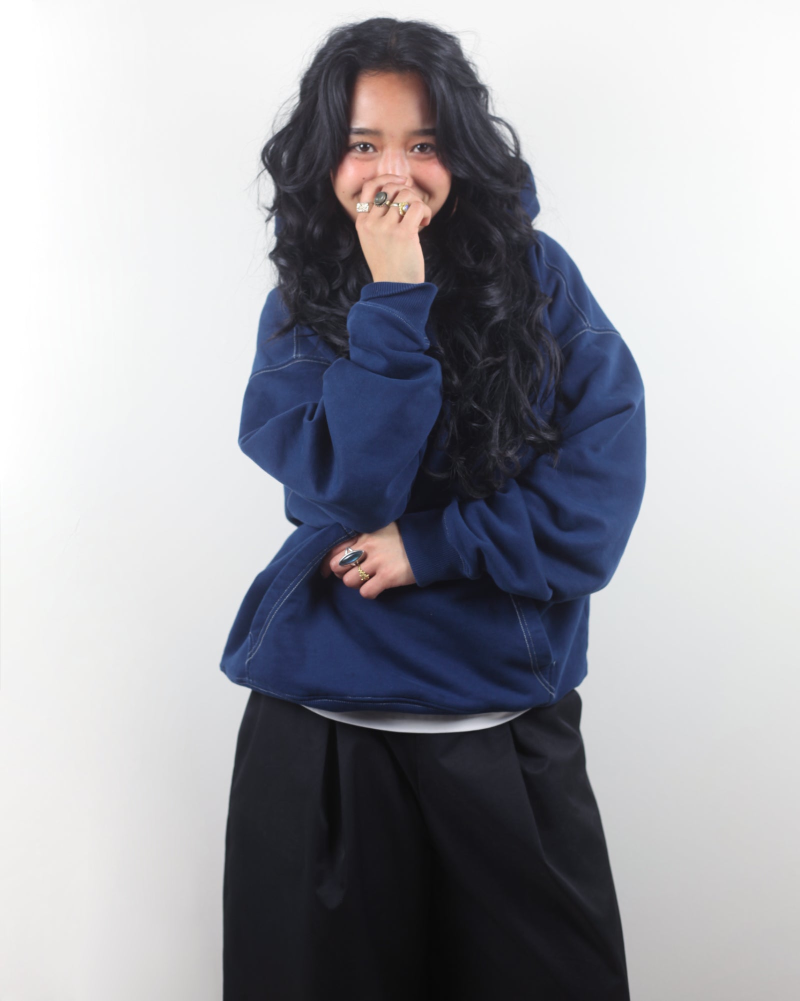 Blue Blank Hoodie